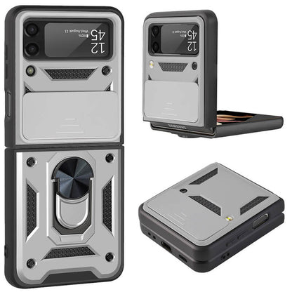 Δοκιμασμένο κάλυμμα με μαγνητική βάση στήριξης προστατευτική θήκη αυτοκινήτου για Samsung Galaxy Z Flip 3 5G