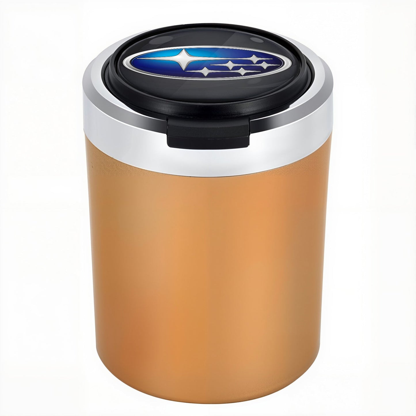 Σταχτοδοχείο αυτοκινήτου με LED από ανοξείδωτο ατσάλι Woyuosn χωρίς καπνό