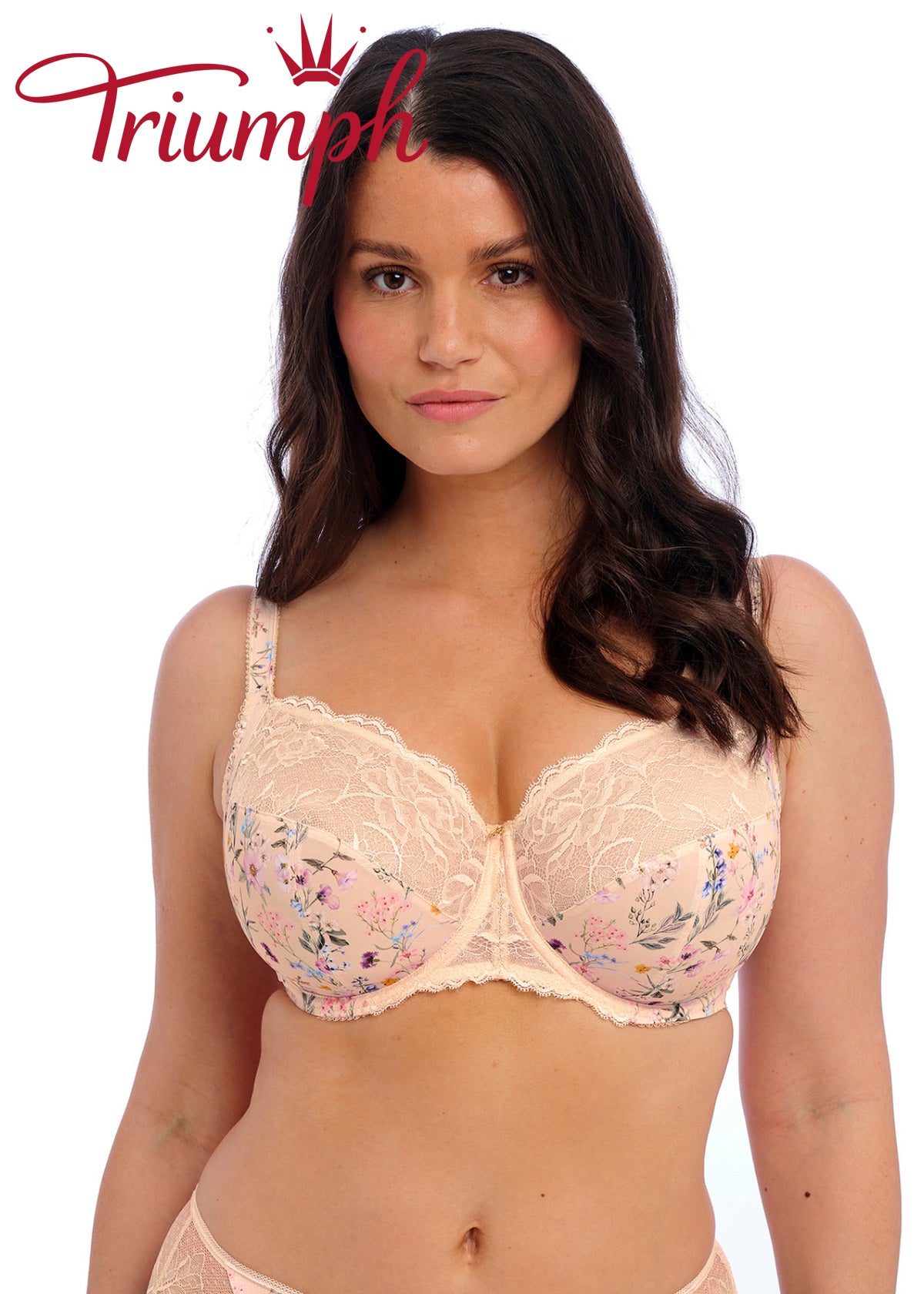 Triumph - (4 τεμ.)🥇2025 Σουτιέν με μπανέλα και φλοράλ σχέδιο 🌸
